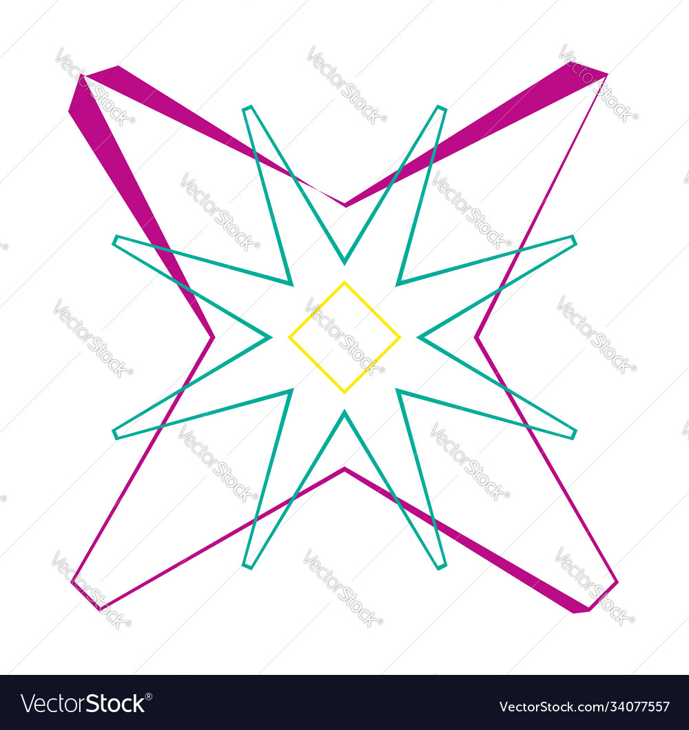 Abstract random geometry shape generative art vector image Abstract random geometry shape generative art