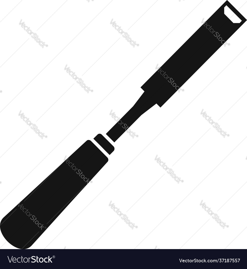 Carpenter chisel icon simple style Royalty Free Vector Image