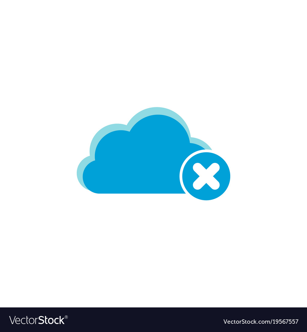 Cloud computing icon delete