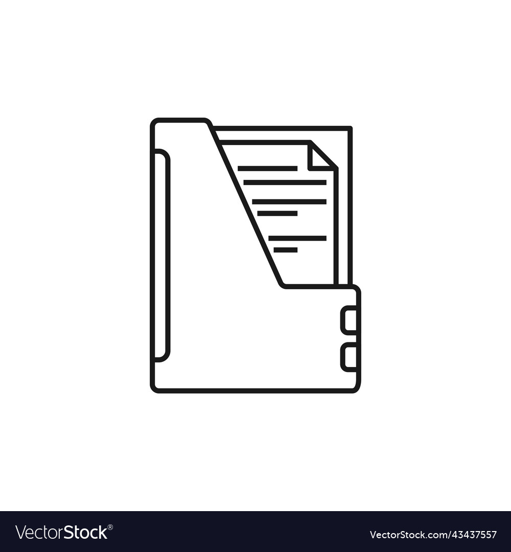 Document line art icon design template