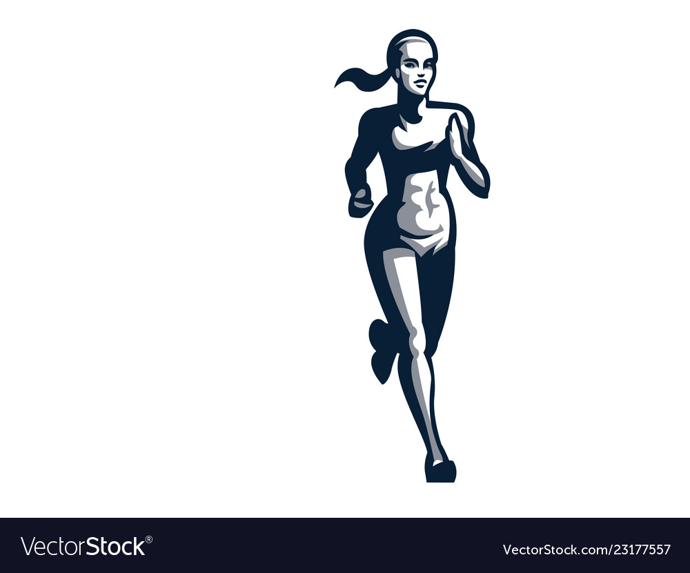 Energetic Woman Running