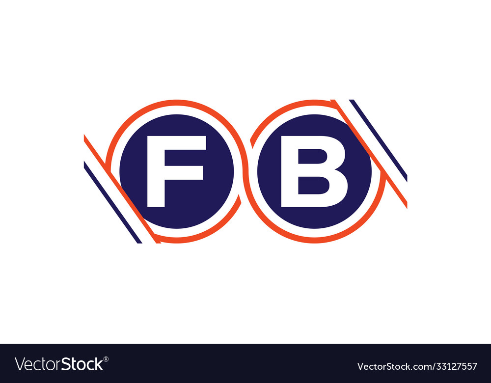 F b initial letter logo design graphic alphabet Vector Image