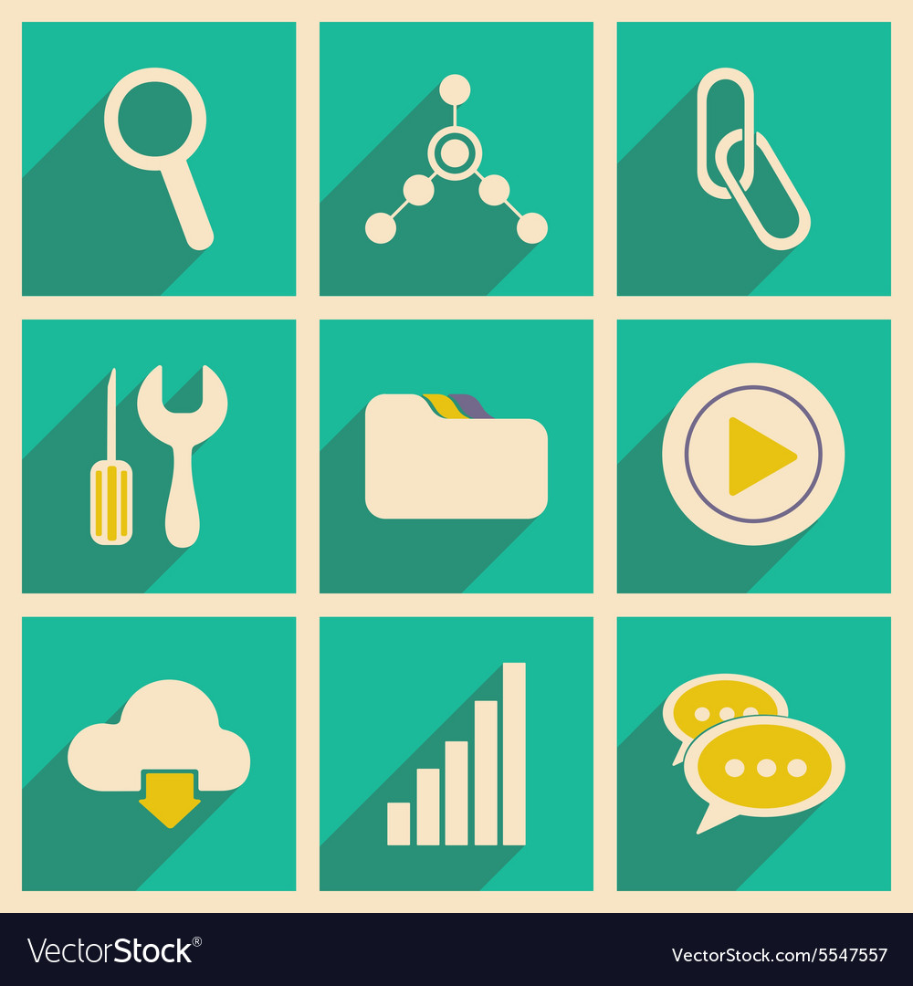 Flat with shadow concept and mobile application