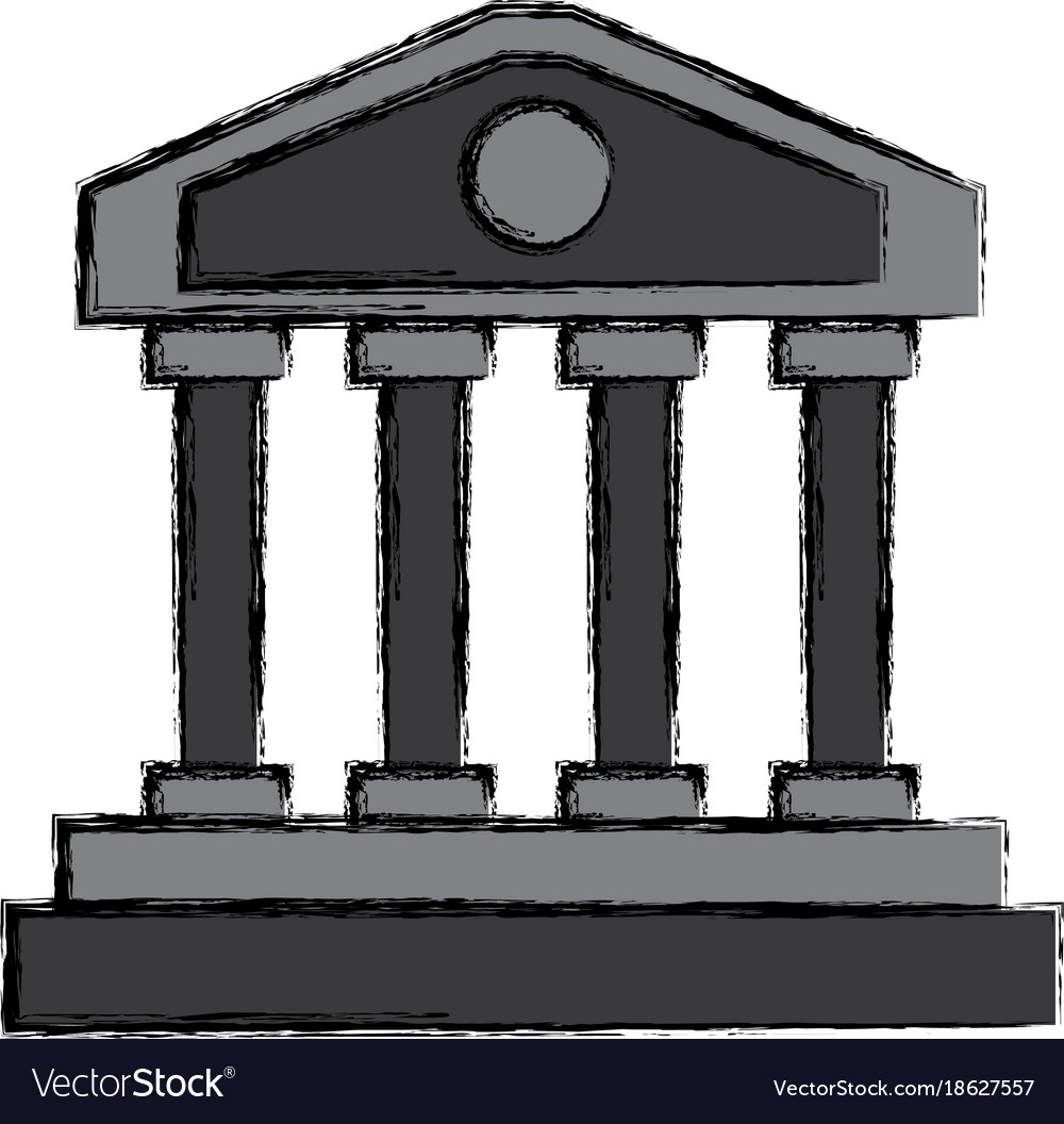 Greek columns building Royalty Free Vector Image