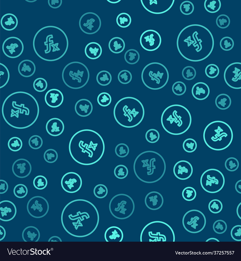 Green line function mathematical symbol icon vector image Green line function mathematical symbol icon
