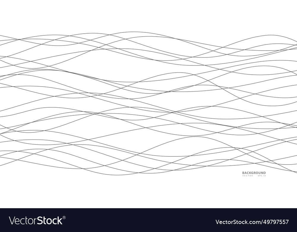 Hand drawn lines abstract pattern wave simple vector image Hand drawn lines abstract pattern wave simple