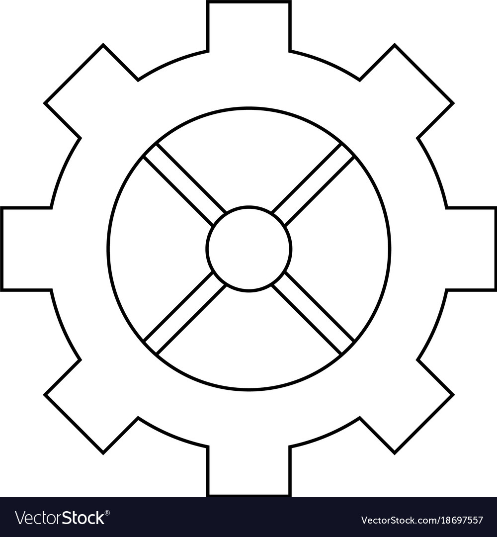 Isolated gear design Royalty Free Vector Image