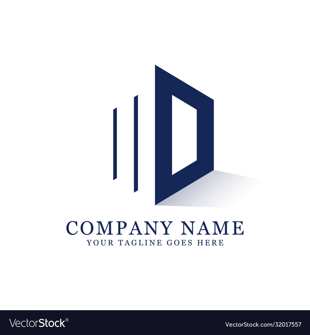 Md initial logo inspiration negative space letter