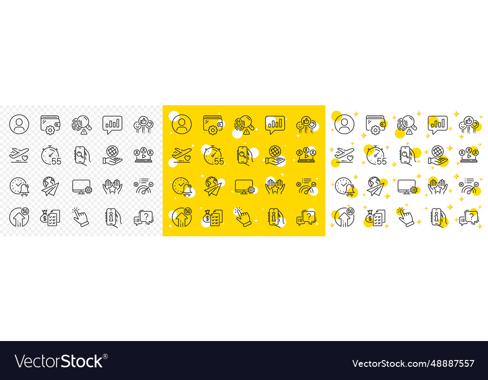 Outline question mark 5g upload and ranking line vector image Outline question mark 5g upload and ranking line
