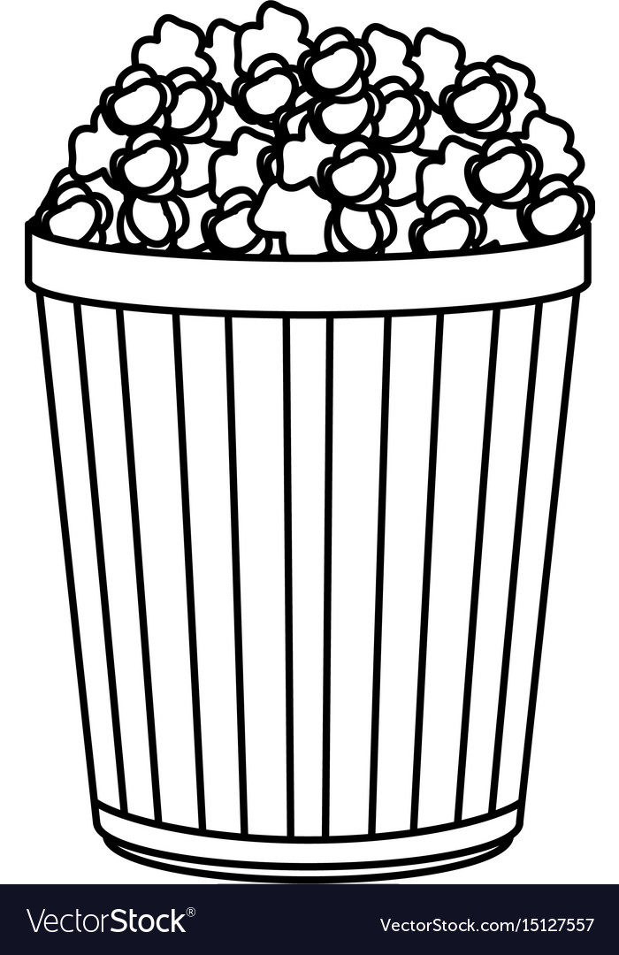 Popcorn bucket icon image Royalty Free Vector Image