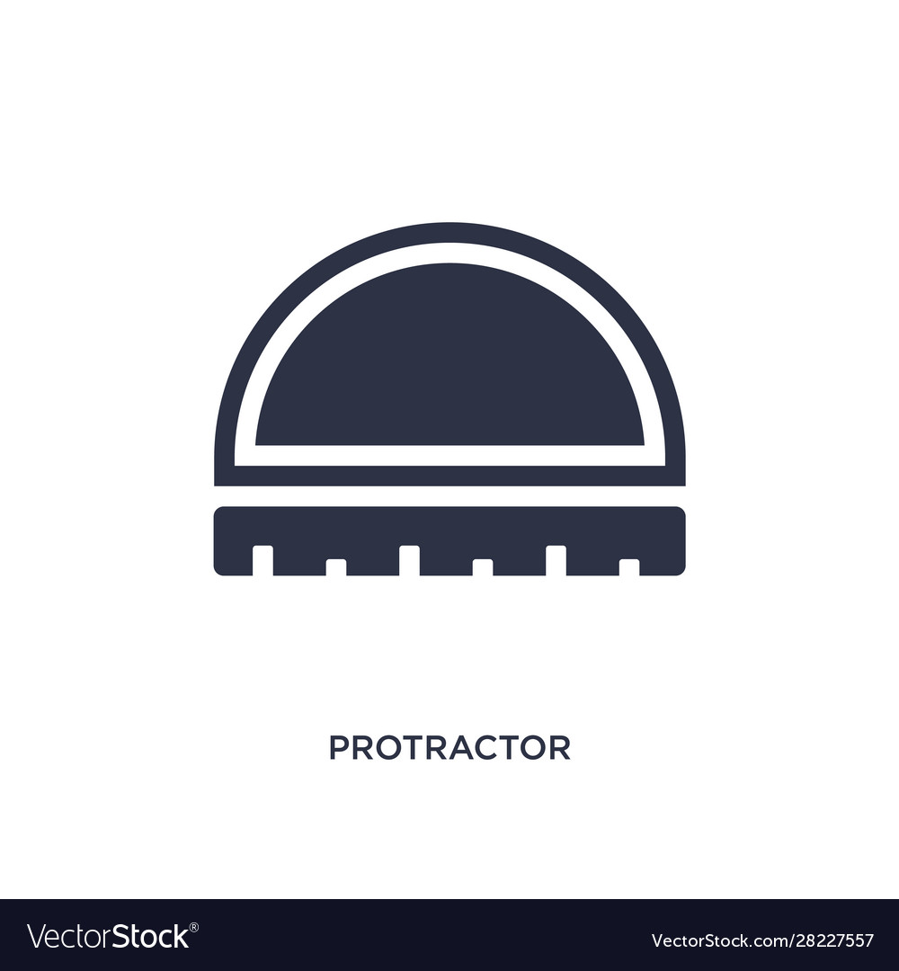 Protractor icon on white background simple