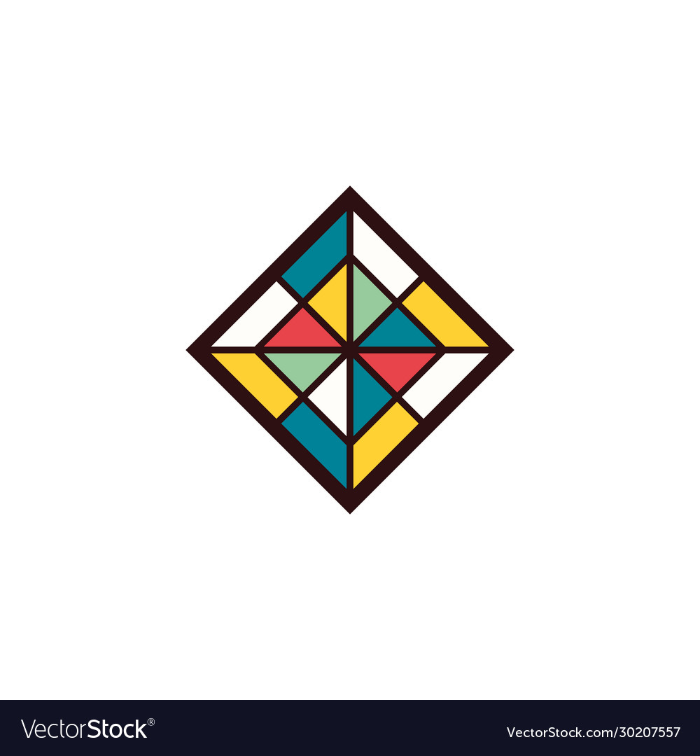 Rhombus shape icon logo design for business