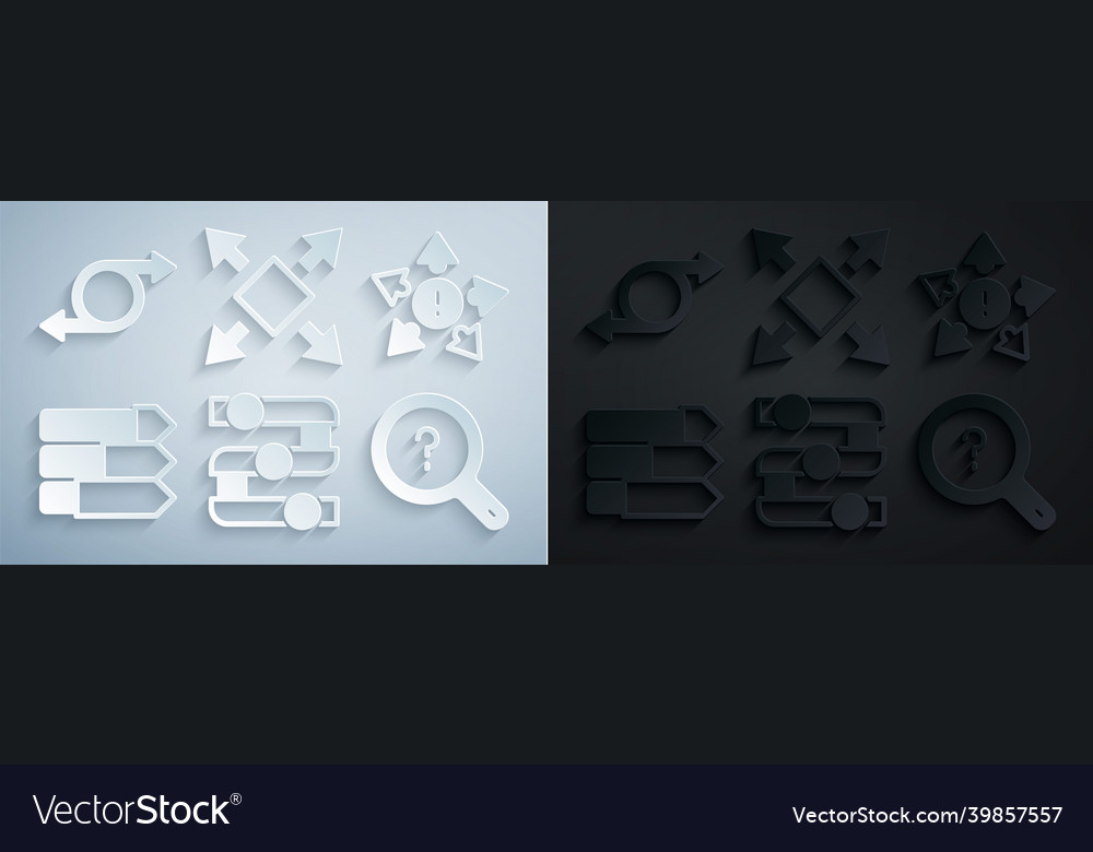 Set graph chart diagram many ways directional vector image Set graph chart diagram many ways directional