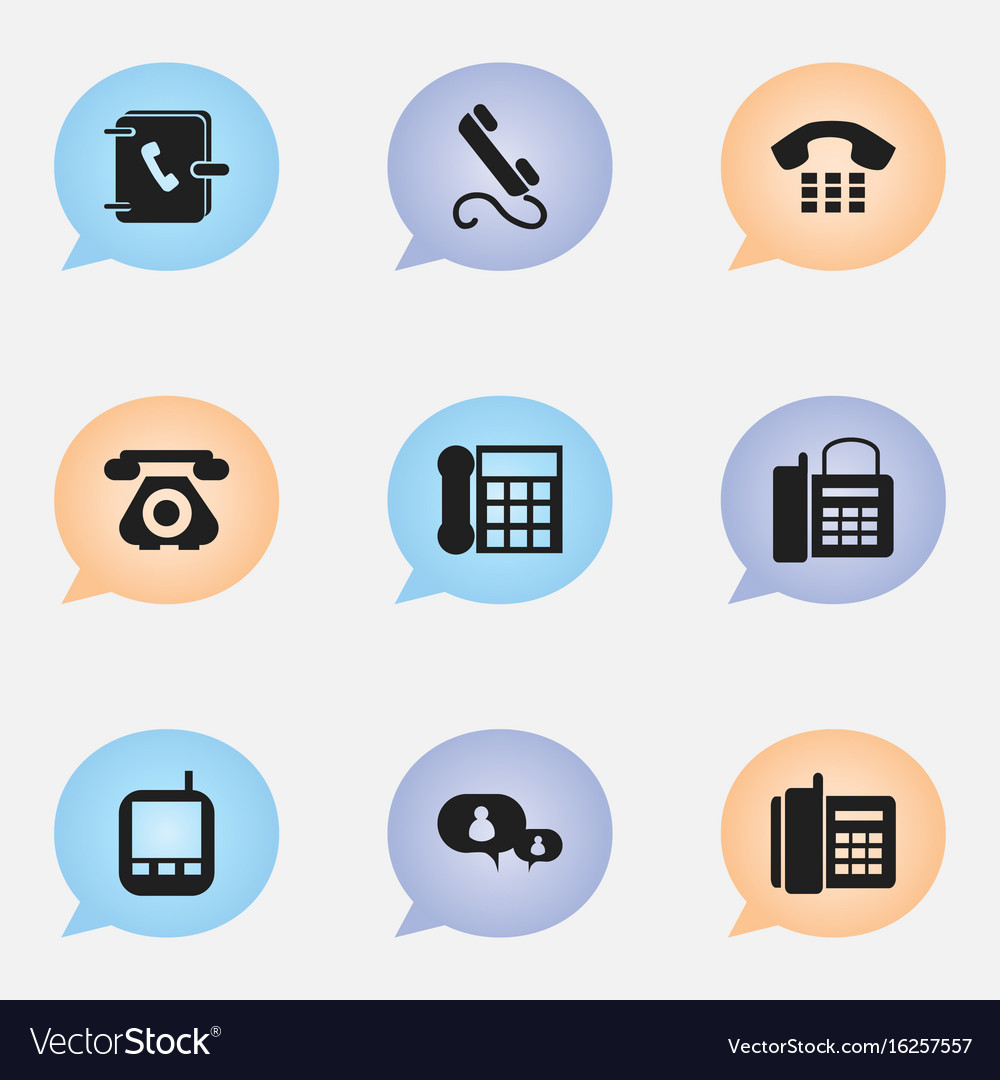 Set of 9 editable device icons includes symbols