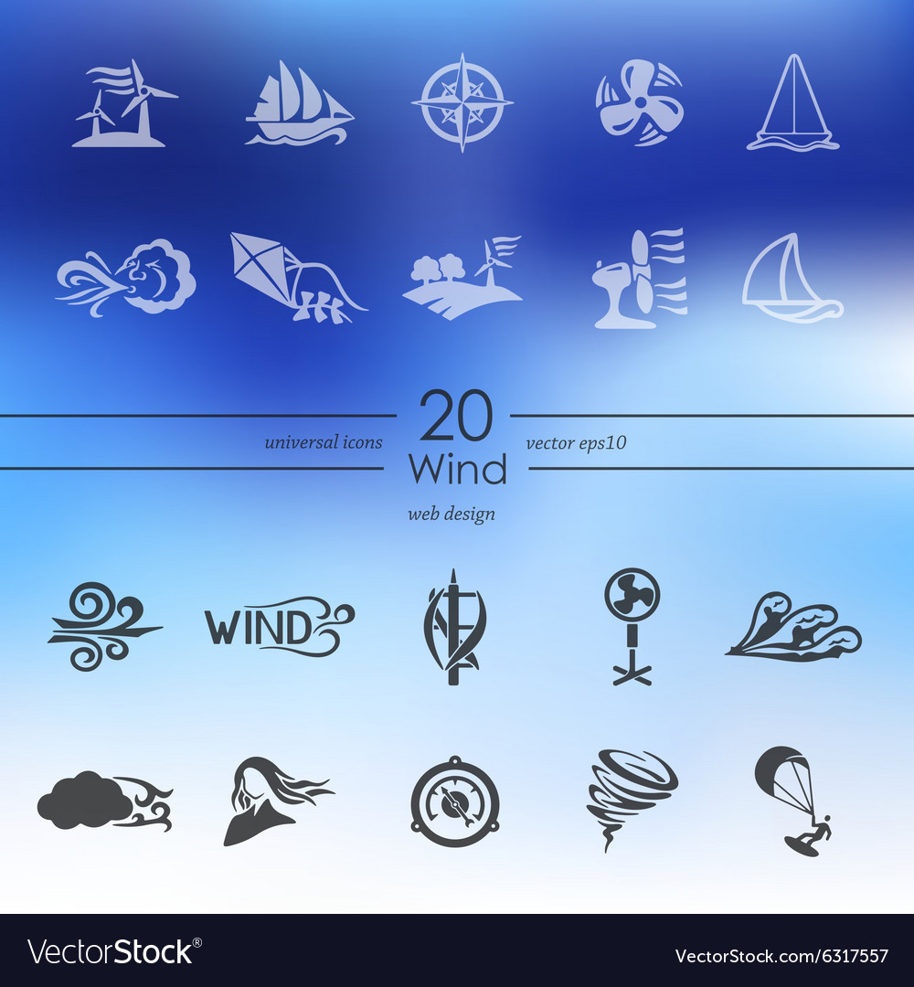 Set of wind icons