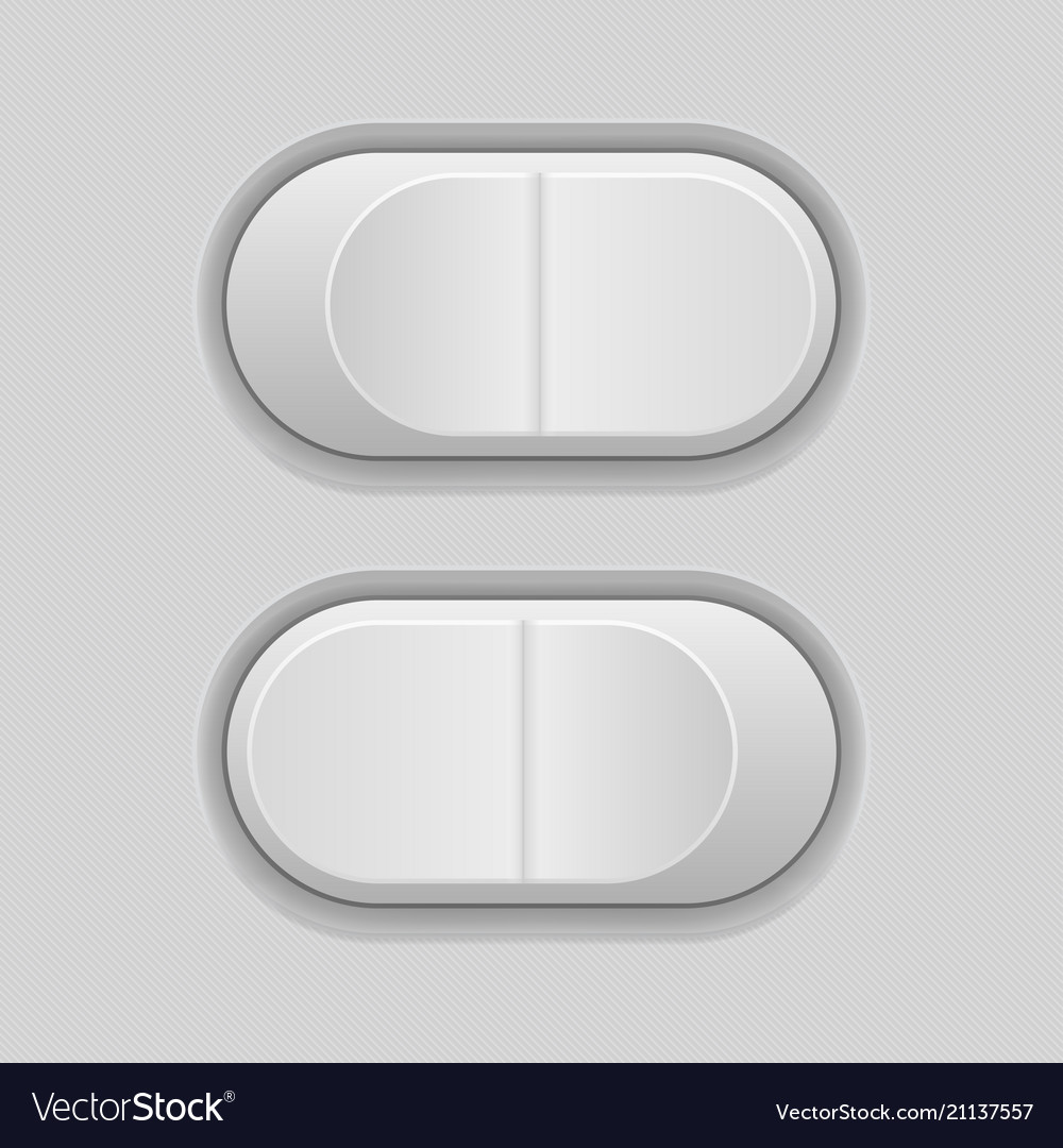 Toggle switch buttons gray ui elements