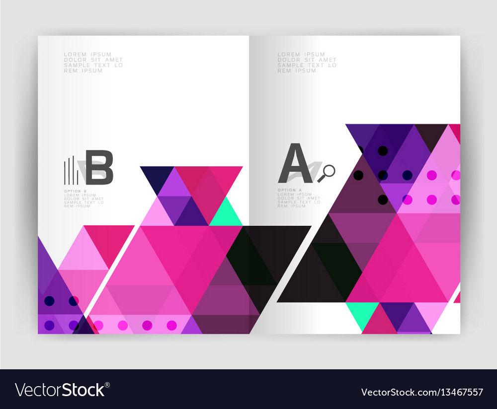 Triangle print template vector image Triangle print template