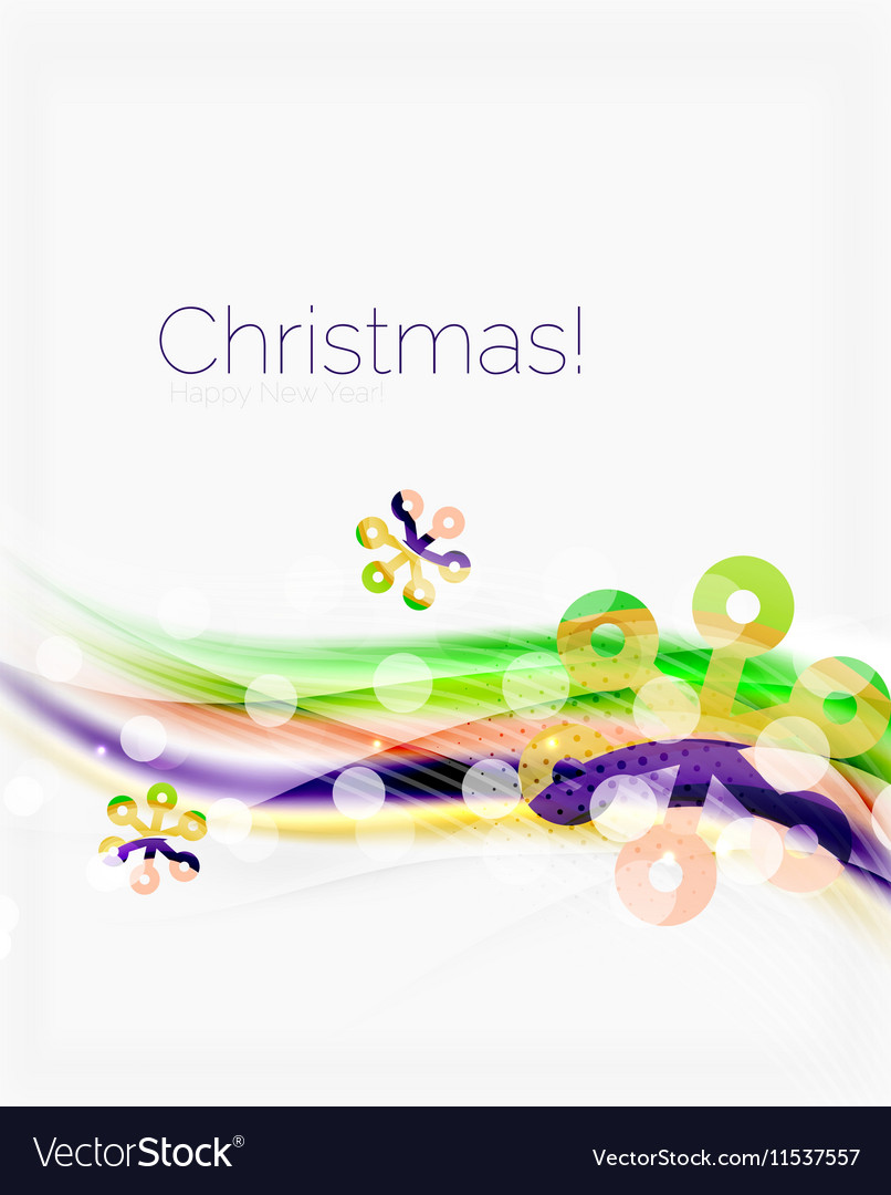 Wave line with snowflakes christmas abstract Vector Image