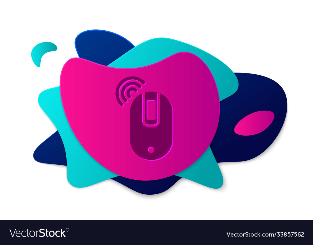 Color wireless computer mouse icon isolated Vector Image Color wireless computer mouse icon isolated