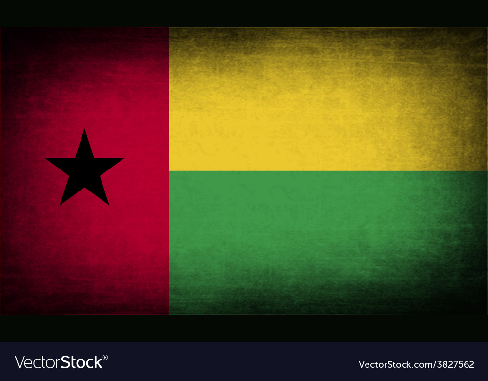 Flag Of Guinea Bissau With Old Texture Royalty Free Vector   Flag Of Guinea Bissau With Old Texture Vector 3827562 