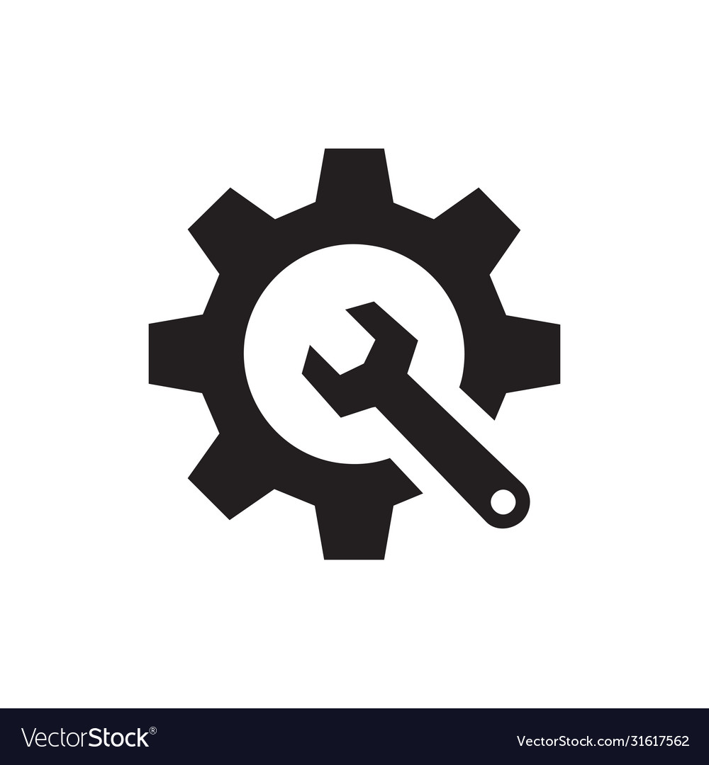 Getriebe und Schlüssel Icon