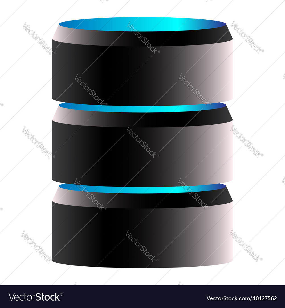 Hdd hard disk drive mainframe computer stacked vector image Hdd hard disk drive mainframe computer stacked
