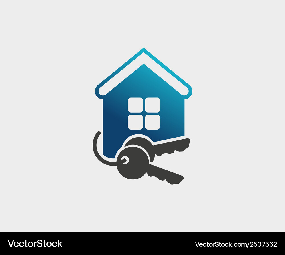 House and key selling renting Royalty Free Vector Image
