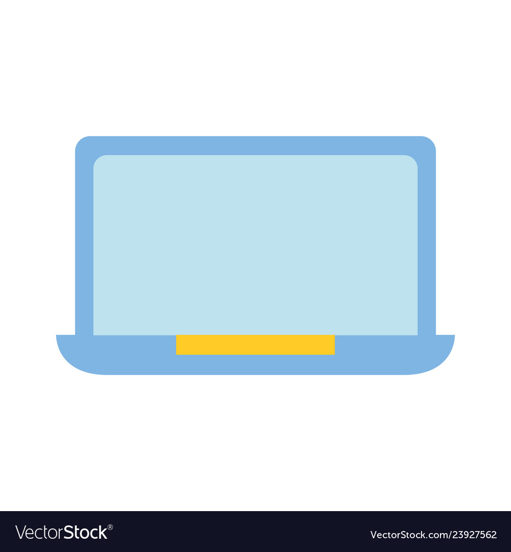 Laptop computer device isolated image