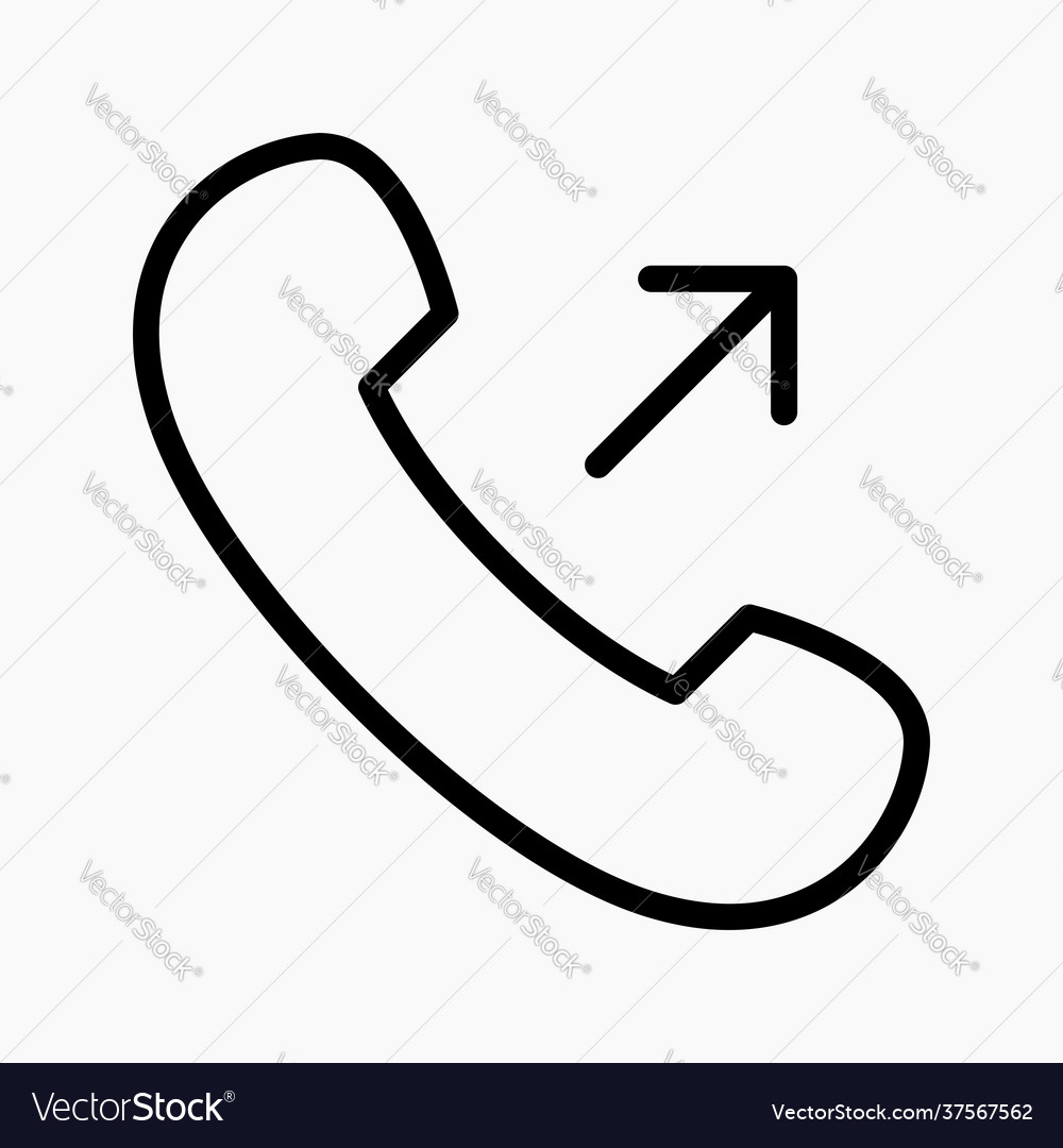 Outgoing call icon elements for user interface vector image Outgoing call icon elements for user interface
