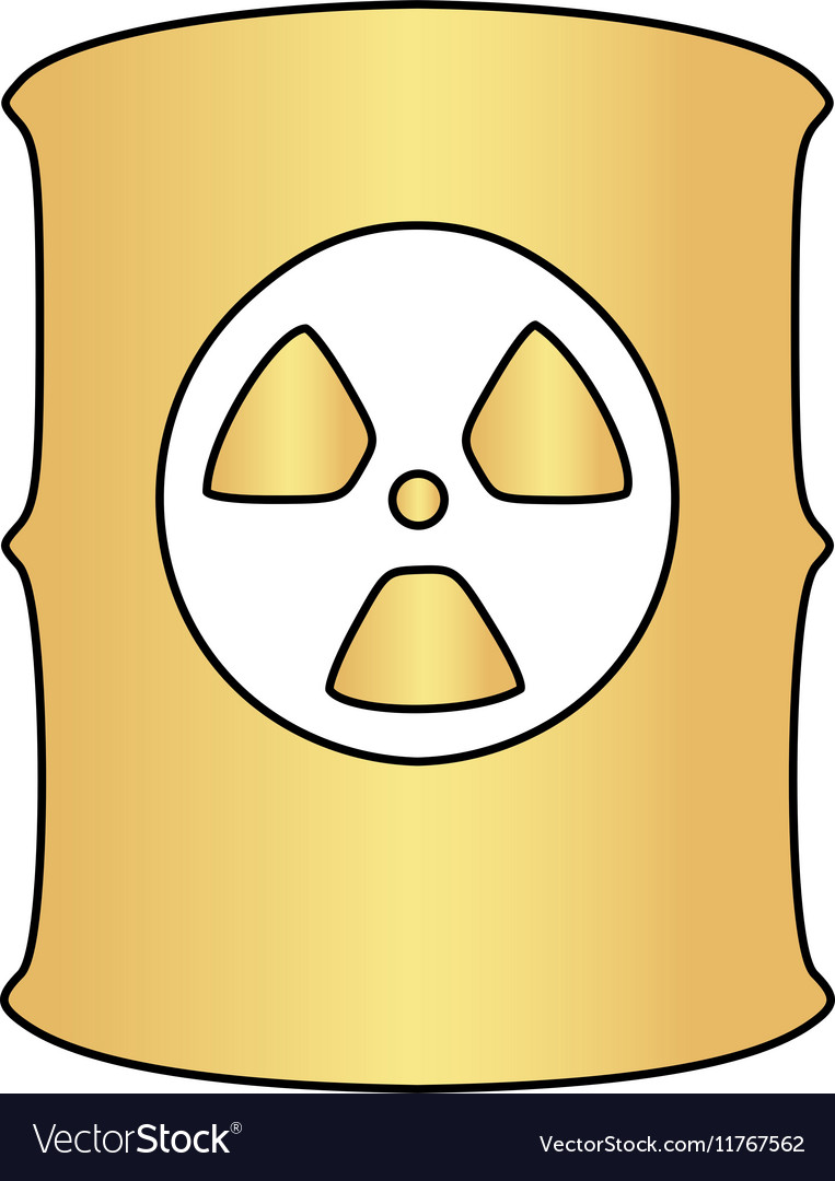 Radioactive waste computer symbol Royalty Free Vector Image