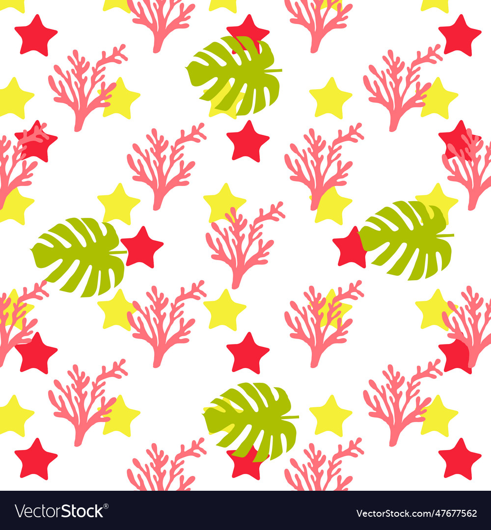 Seamless summer color pattern of abstract shapes vector image Seamless summer color pattern of abstract shapes