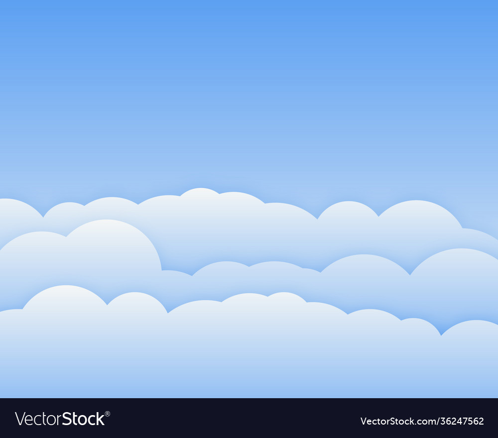 Simple sky and clouds with perspective effect you Vector Image