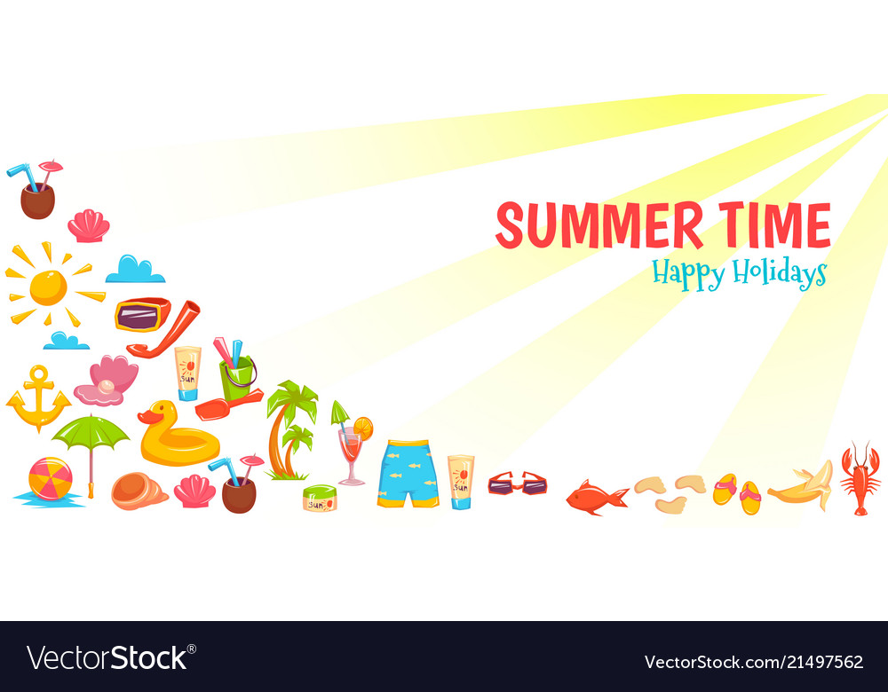 Sommerzeit Banner vector image Sommerzeit Banner