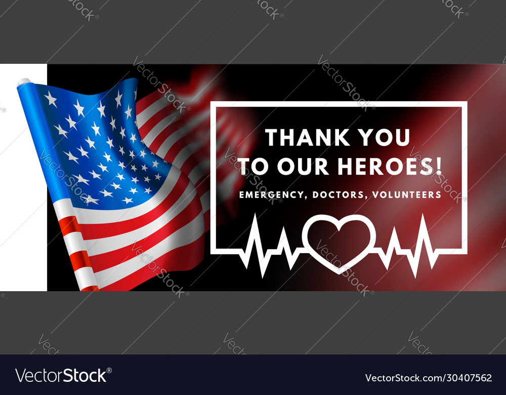 Thanks for heroes helping to fight the Royalty Free Vector