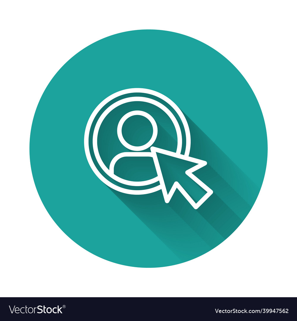 White line create account screen icon isolated