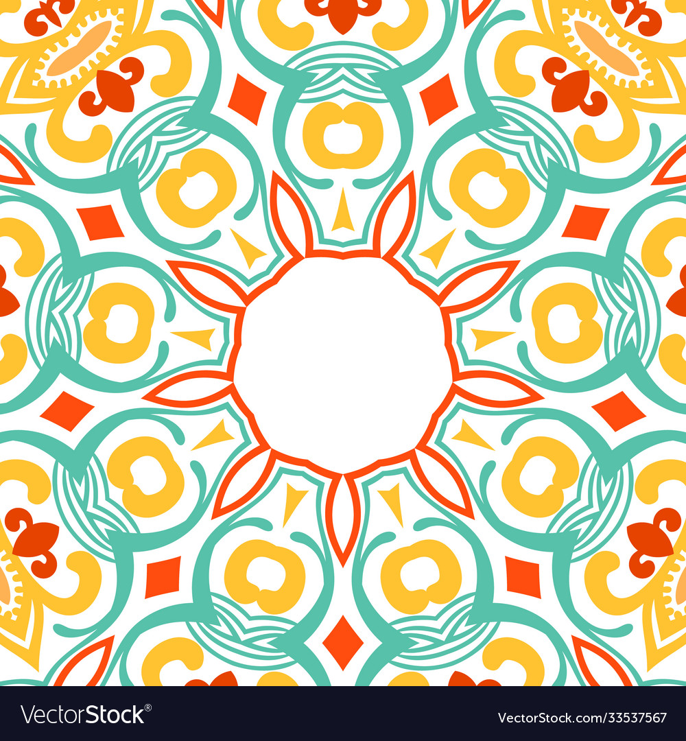 Abstract background round ornamental colorful Vector Image