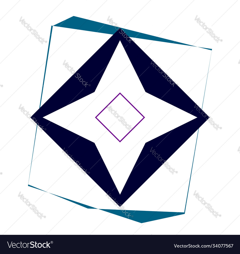 Abstract random geometry shape generative art