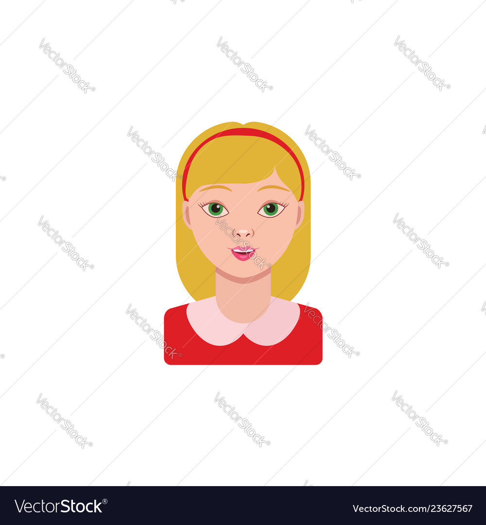 Color image girl schoolgirl portrait