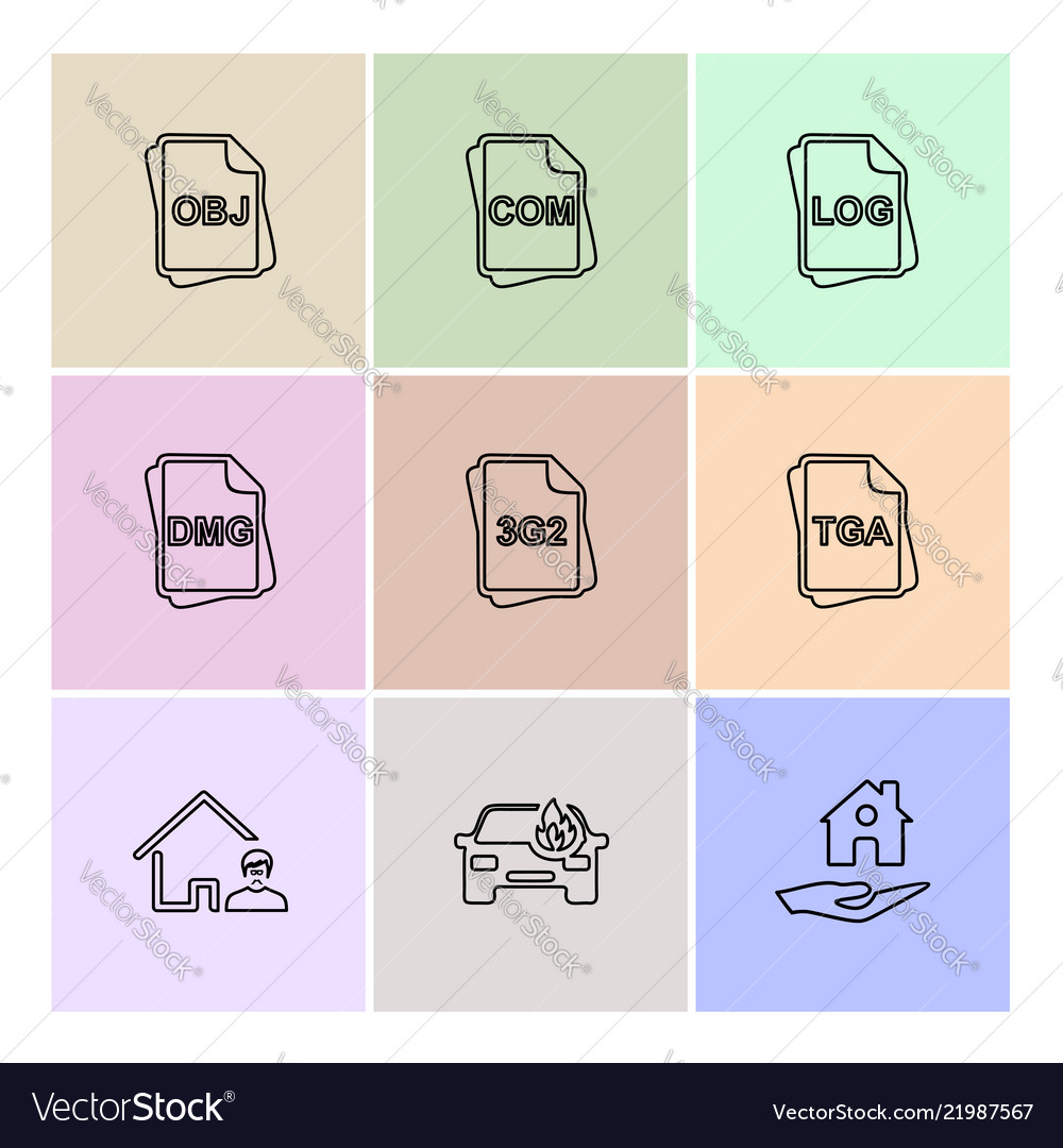 File type files documents eps icons set