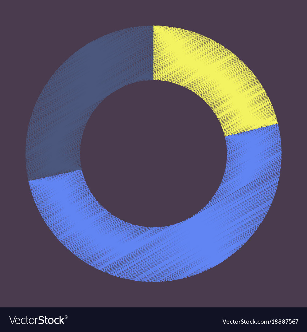 Flat shading style icon pie chart