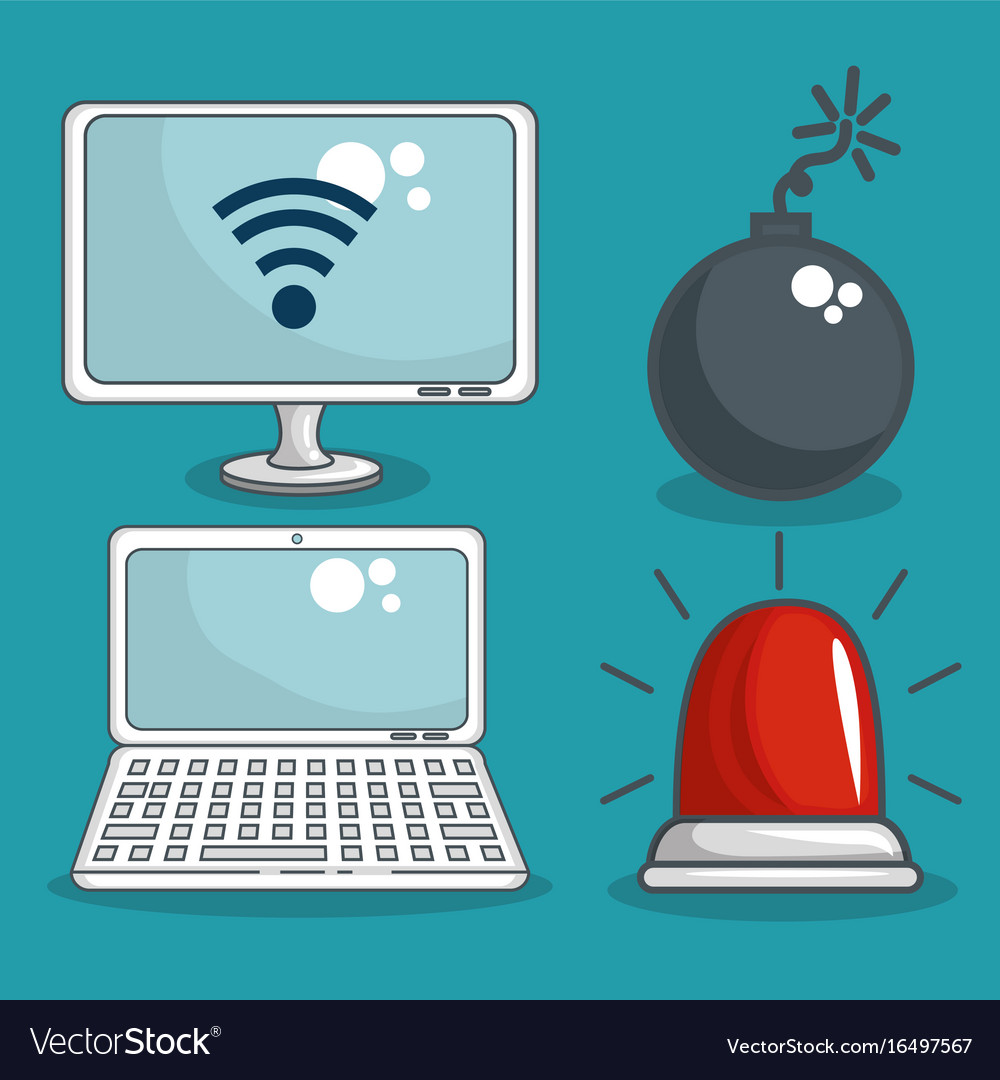Internet security icon set
