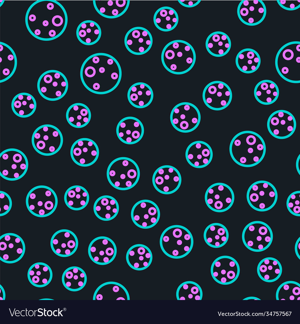 Line planet mars icon isolated seamless pattern