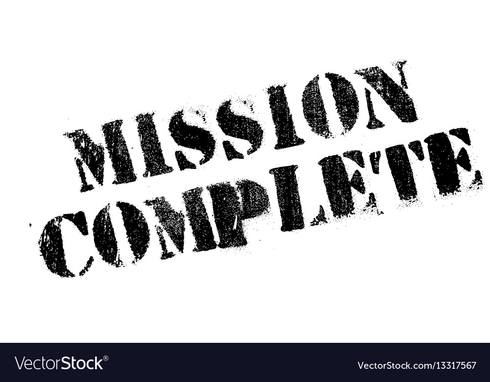 Mission Complete Rubber Stamp Royalty Free Vector Image