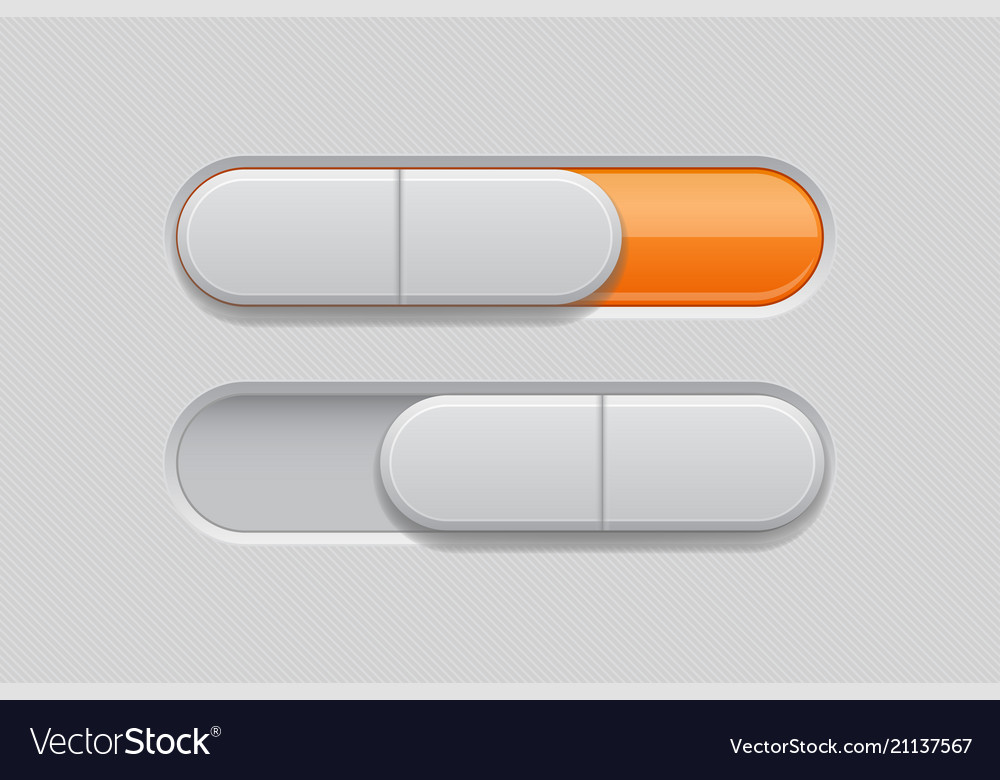 Ein- und Ausschalttasten Schieberegler 3d Icons