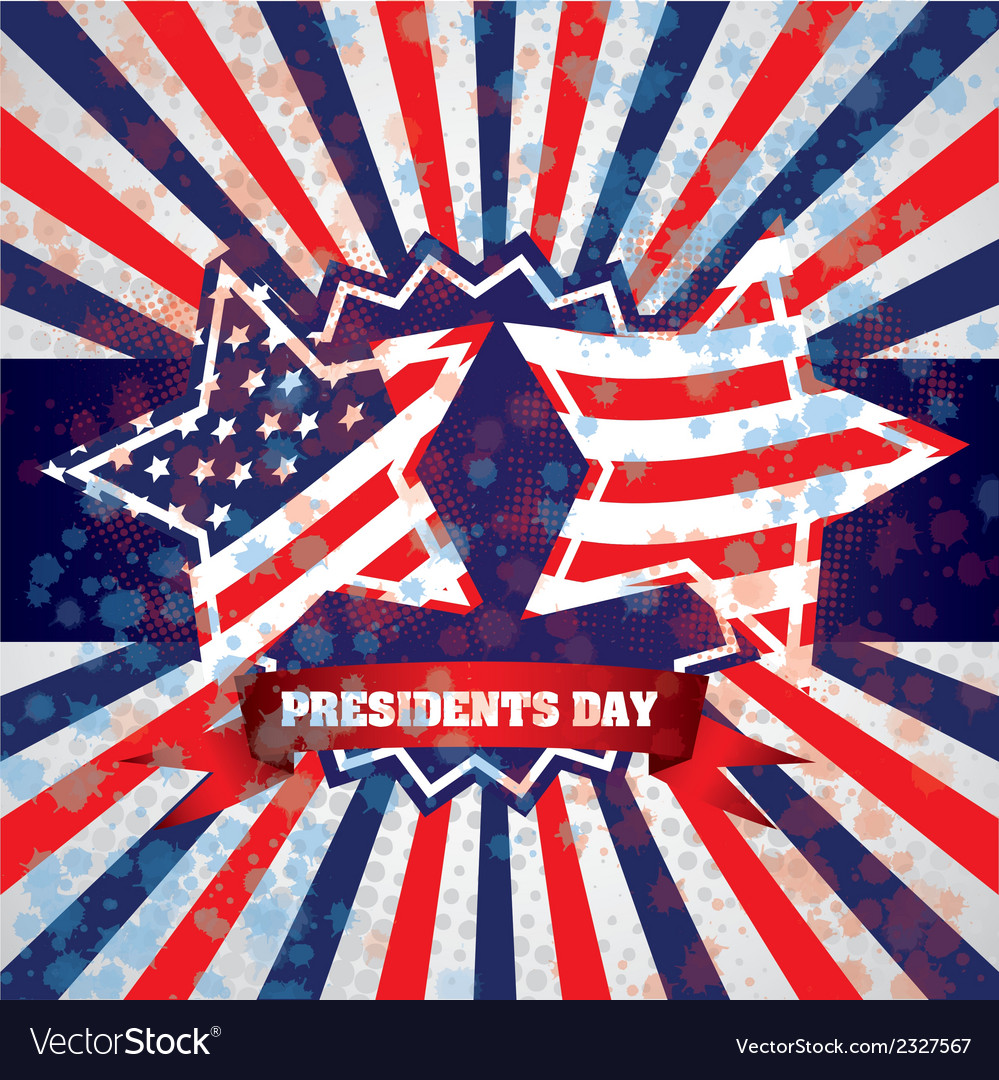 Poster presidents day in united states america Vector Image