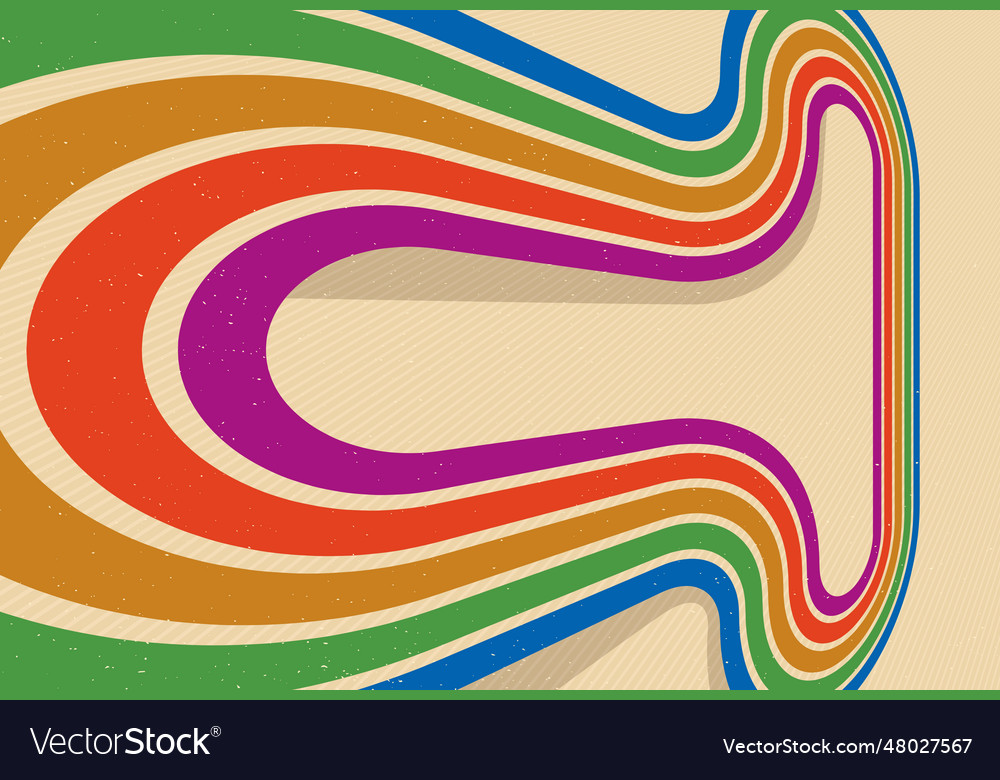 Retro lines abstract background 3d dimensional vector image Retro lines abstract background 3d dimensional