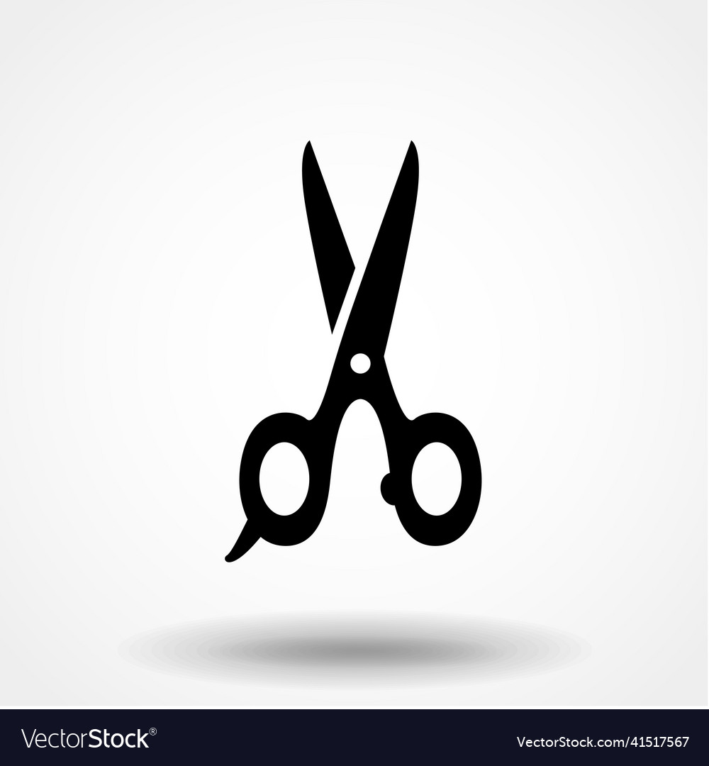 Scissors symbol isolated on white background