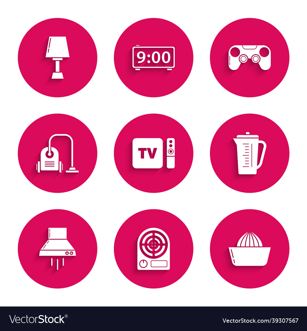 Set tv box receiver and player with remote vector image Set tv box receiver and player with remote