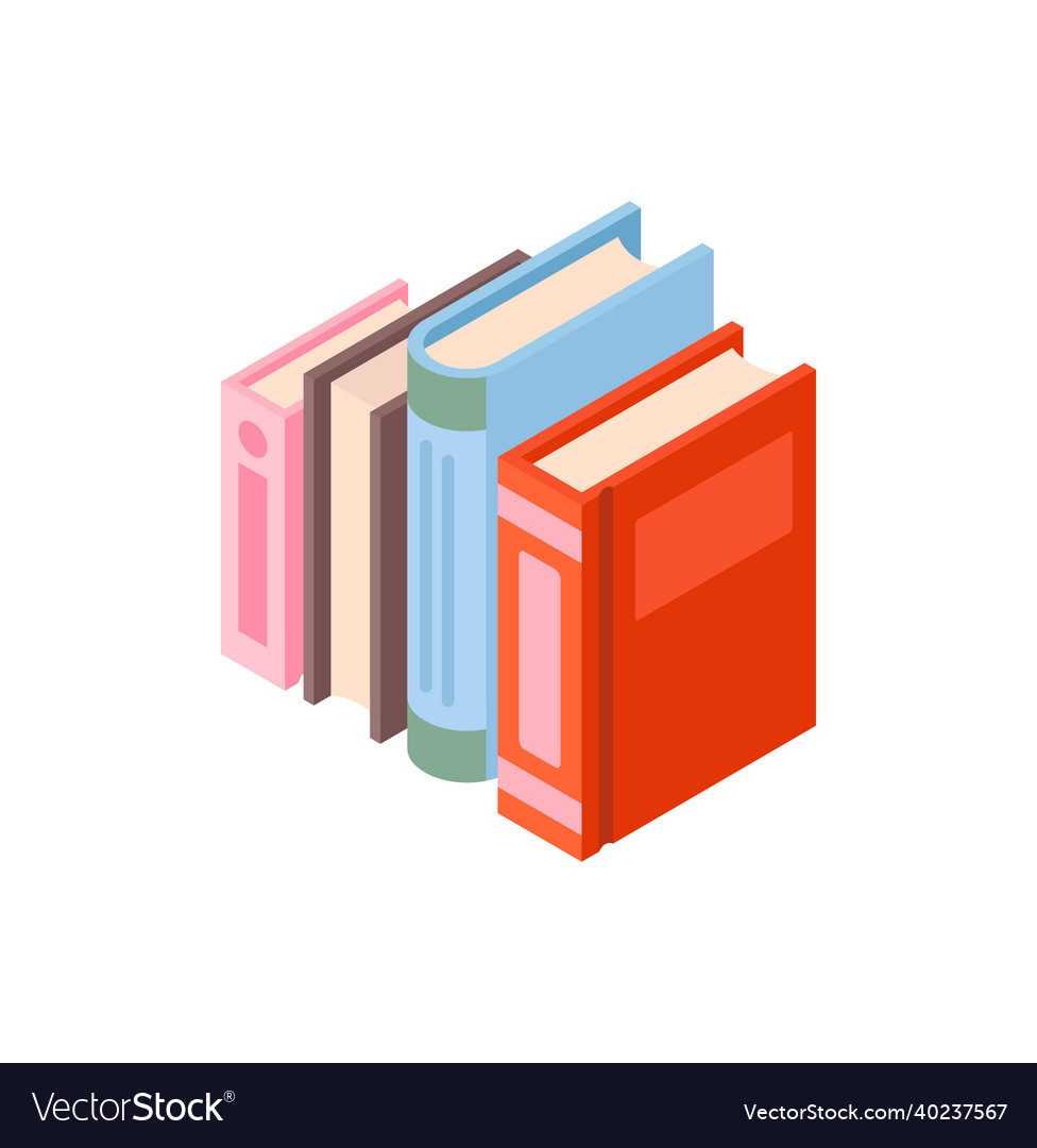 Stack of different books vector image Stack of different books