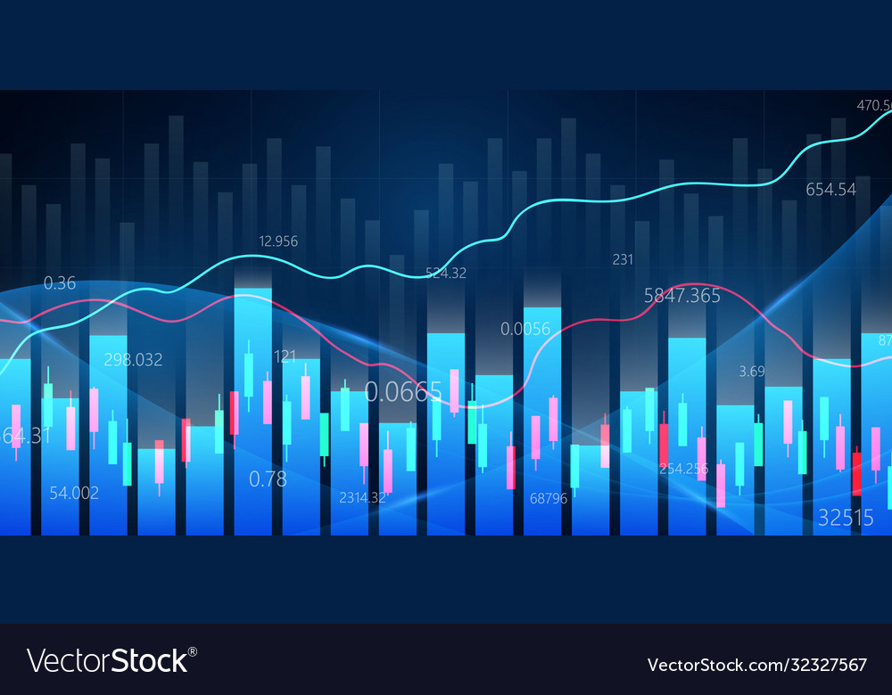 Stock market crash caused economic graph Vector Image